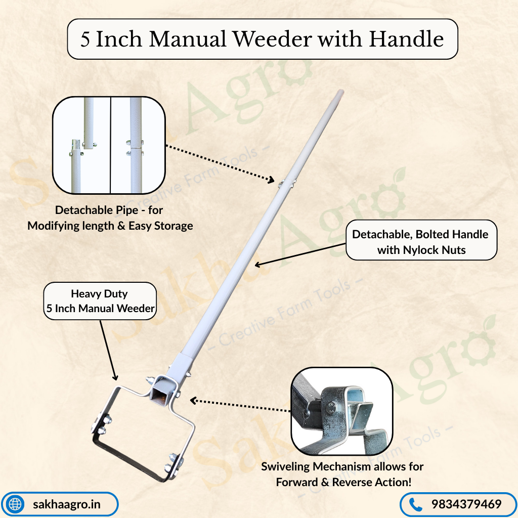 Sakha Agro Manual Weeder for Grass & Weed Removal