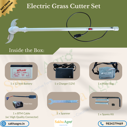 Portable Electric Grass Cutter for Cutting Weeds, Shrubs, Grass, etc