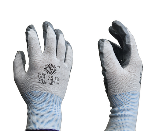 Multipurpose Safety Gloves with Anti Cut PU Nitrile Coating Work Safety Gloves, Hand & Fingers for Gardening, Mechanical, Agriculture, etc