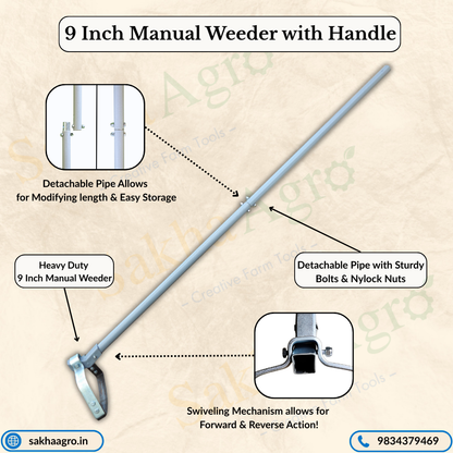Sakha Agro Manual Weeder for Grass & Weed Removal