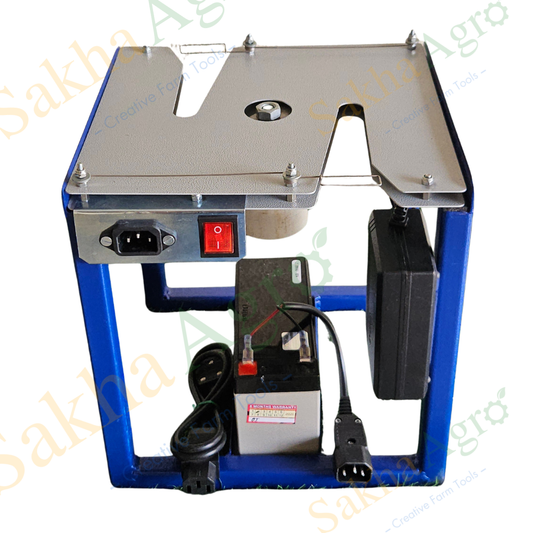 Sakha Agro Onion and Garlic Cutting Machine for Agriculture, Cutter for Onion & Garlic Root and Leaf, Runs On Spray Pump Or 12V Power Source